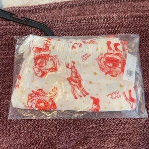 Festive Red and White Pajama Shorts